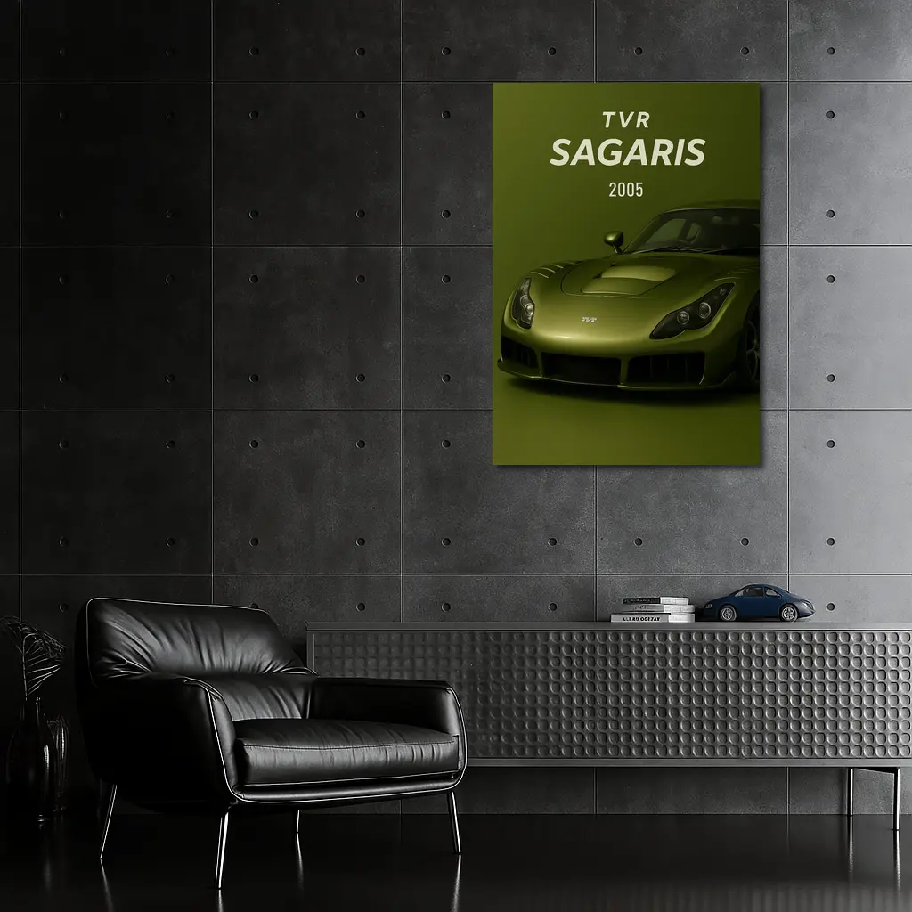 TVR Sagaris 2005 Green Sports Car – Wall Art