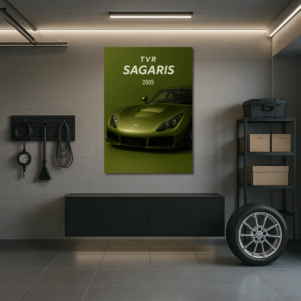 TVR Sagaris 2005 Green Sports Car – Wall Art