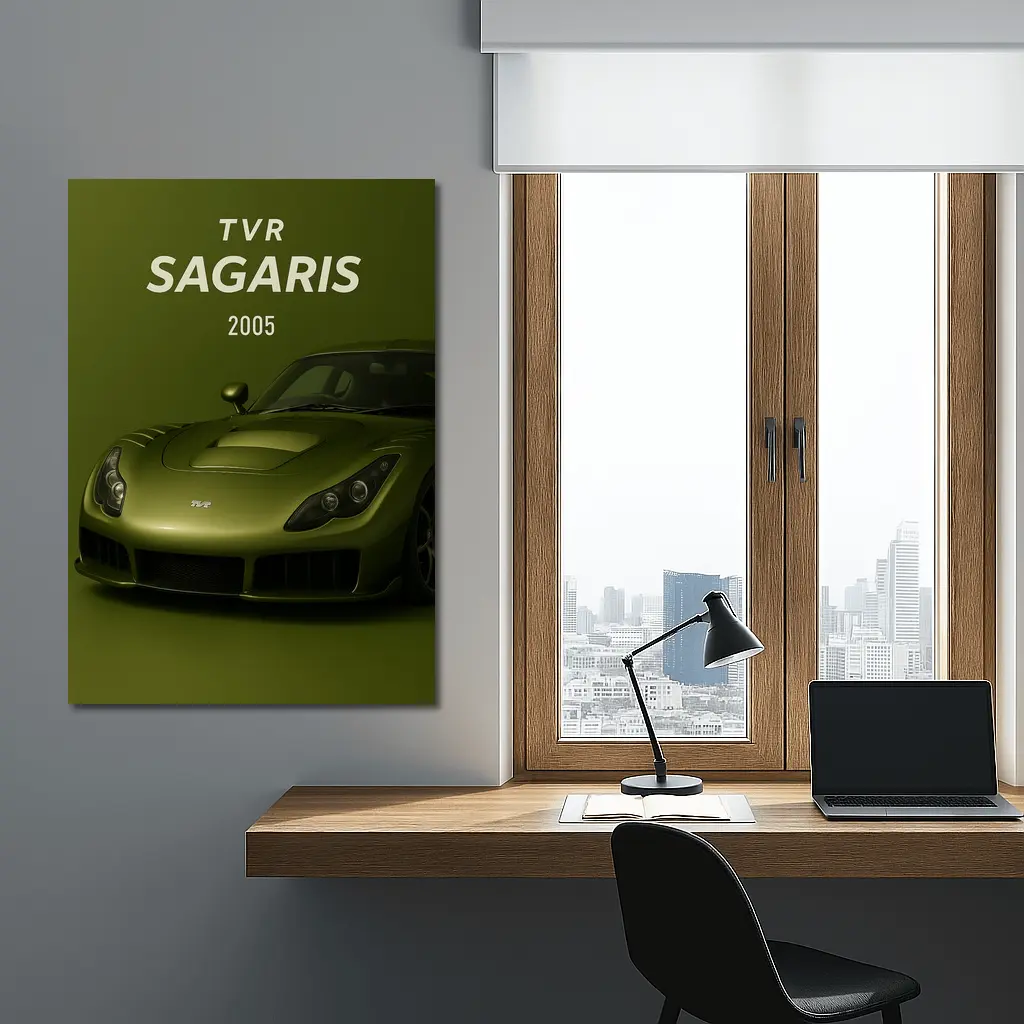 TVR Sagaris 2005 Green Sports Car – Wall Art