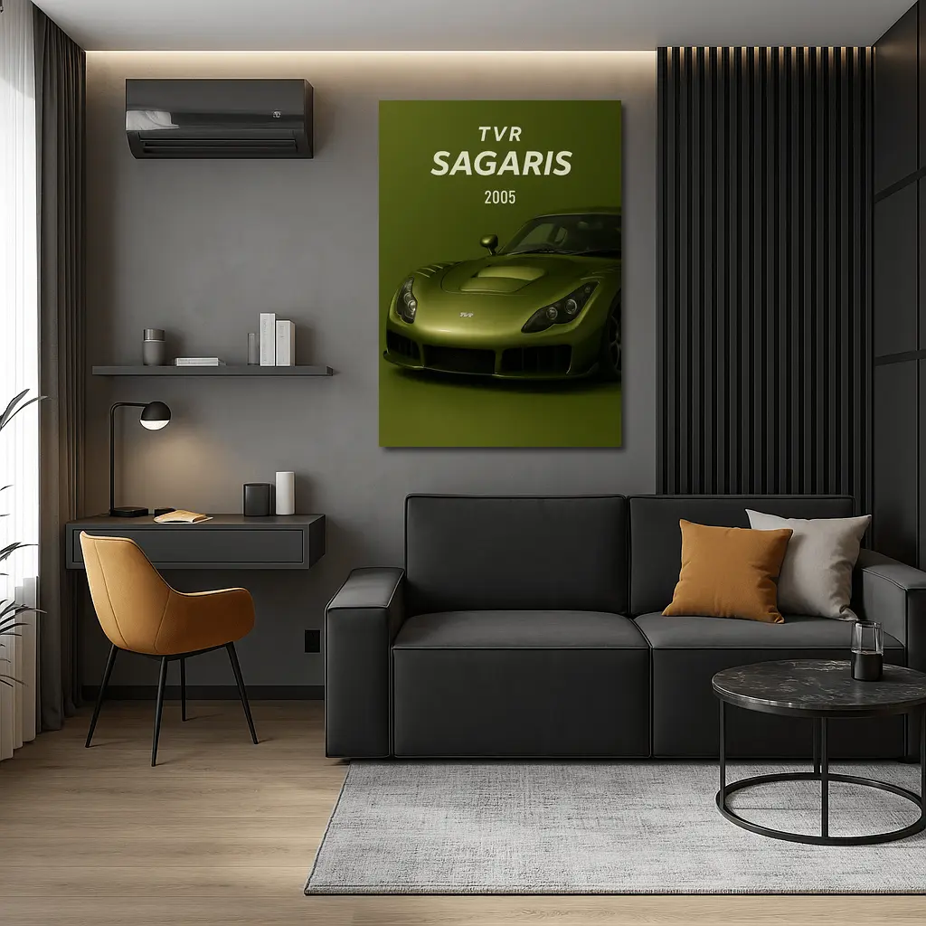 TVR Sagaris 2005 Green Sports Car – Wall Art