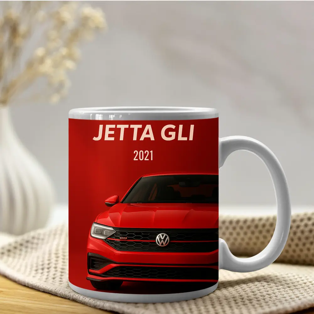 Volkswagen Jetta GLI Red Car Front View – Mugs