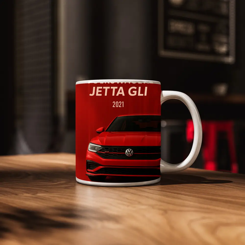 Volkswagen Jetta GLI Red Car Front View – Mugs
