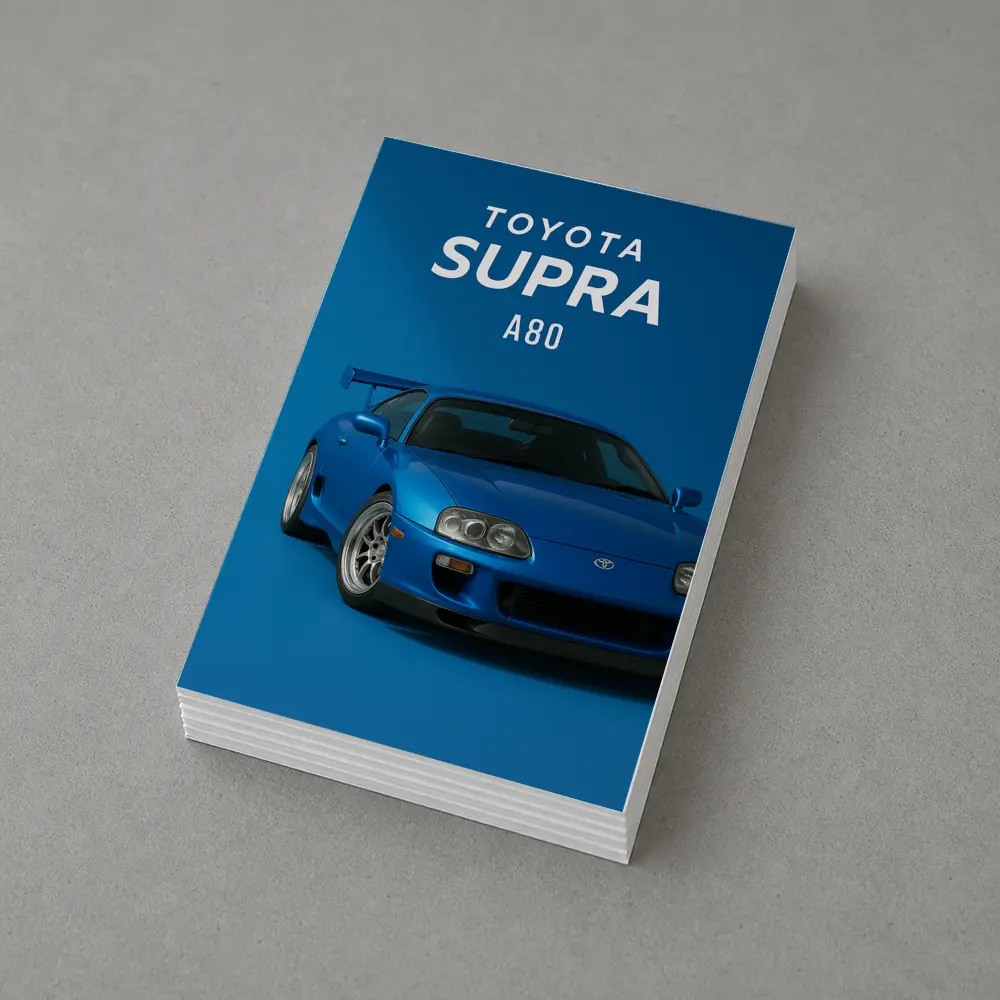 Toyota Supra A80 Blue Studio Art – Postcards