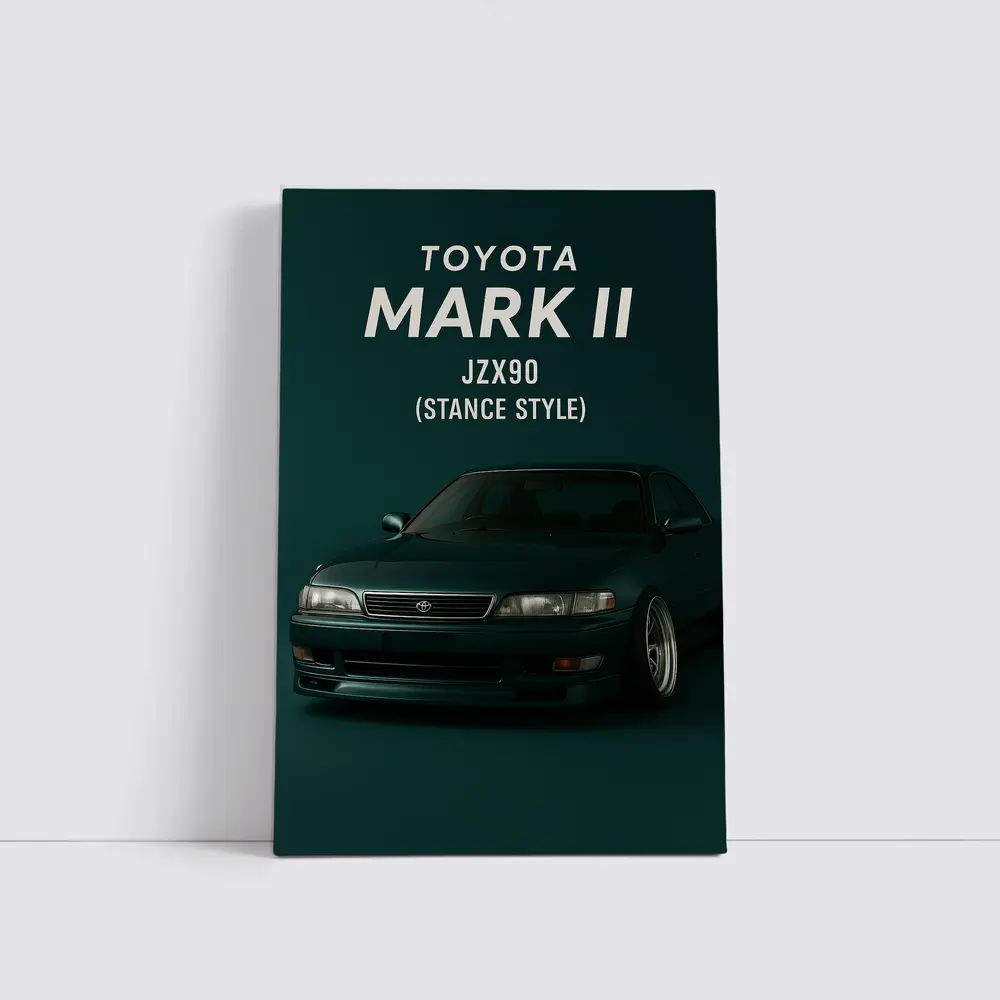 Toyota Mark II JZX90 Stance Style Dark – Wall Art