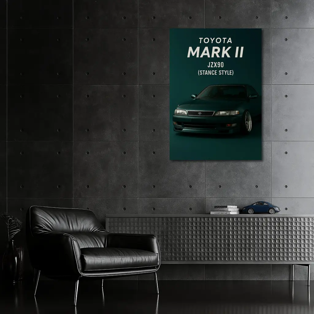 Toyota Mark II JZX90 Stance Style Dark – Wall Art