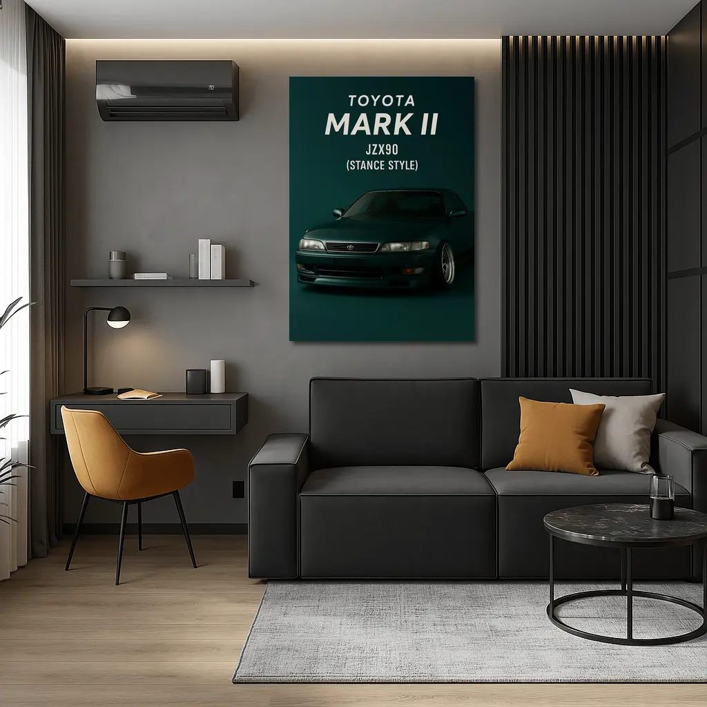 Toyota Mark II JZX90 Stance Style Dark – Wall Art