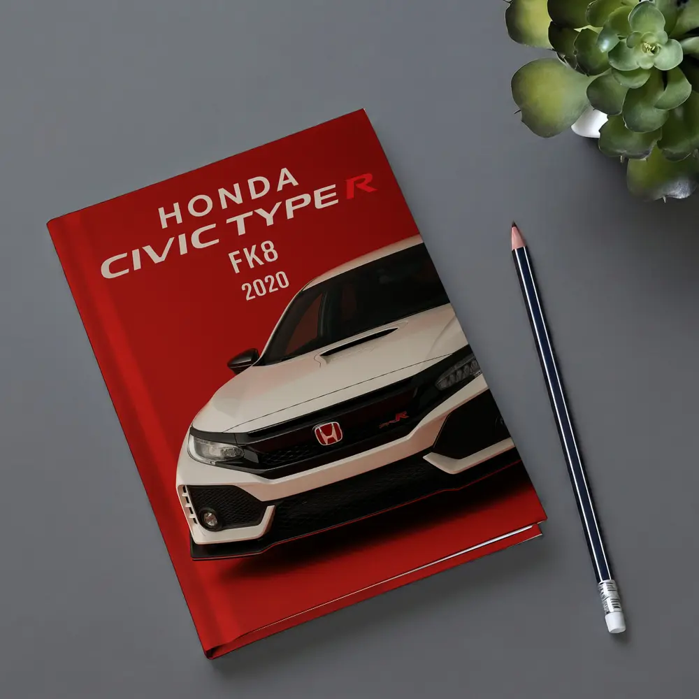 Honda Civic Type R FK8 Red Background – Notebooks