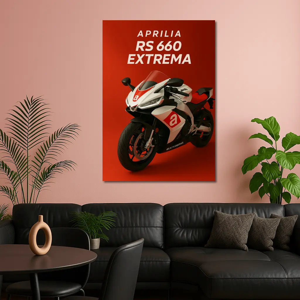 Aprilia RS 660 Extrema Red Background – Wall Art