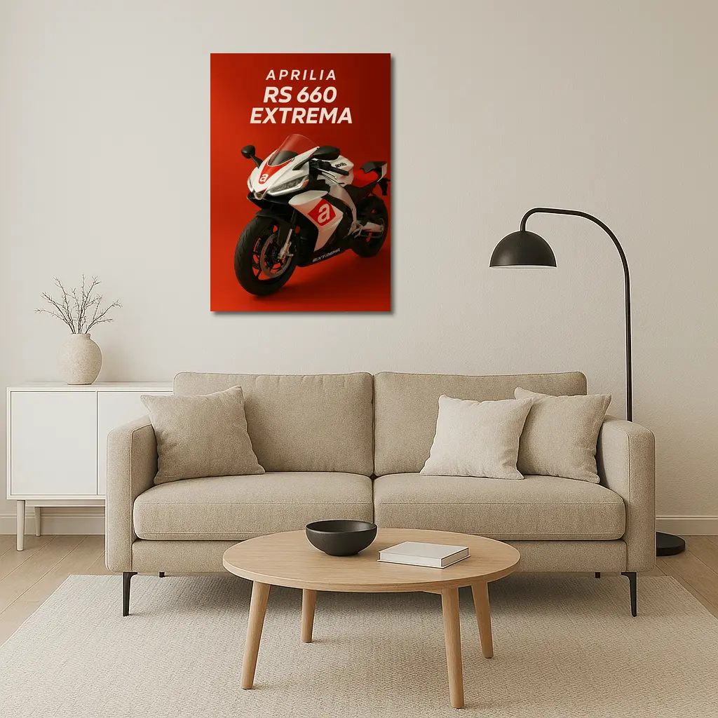 Aprilia RS 660 Extrema Red Background – Wall Art