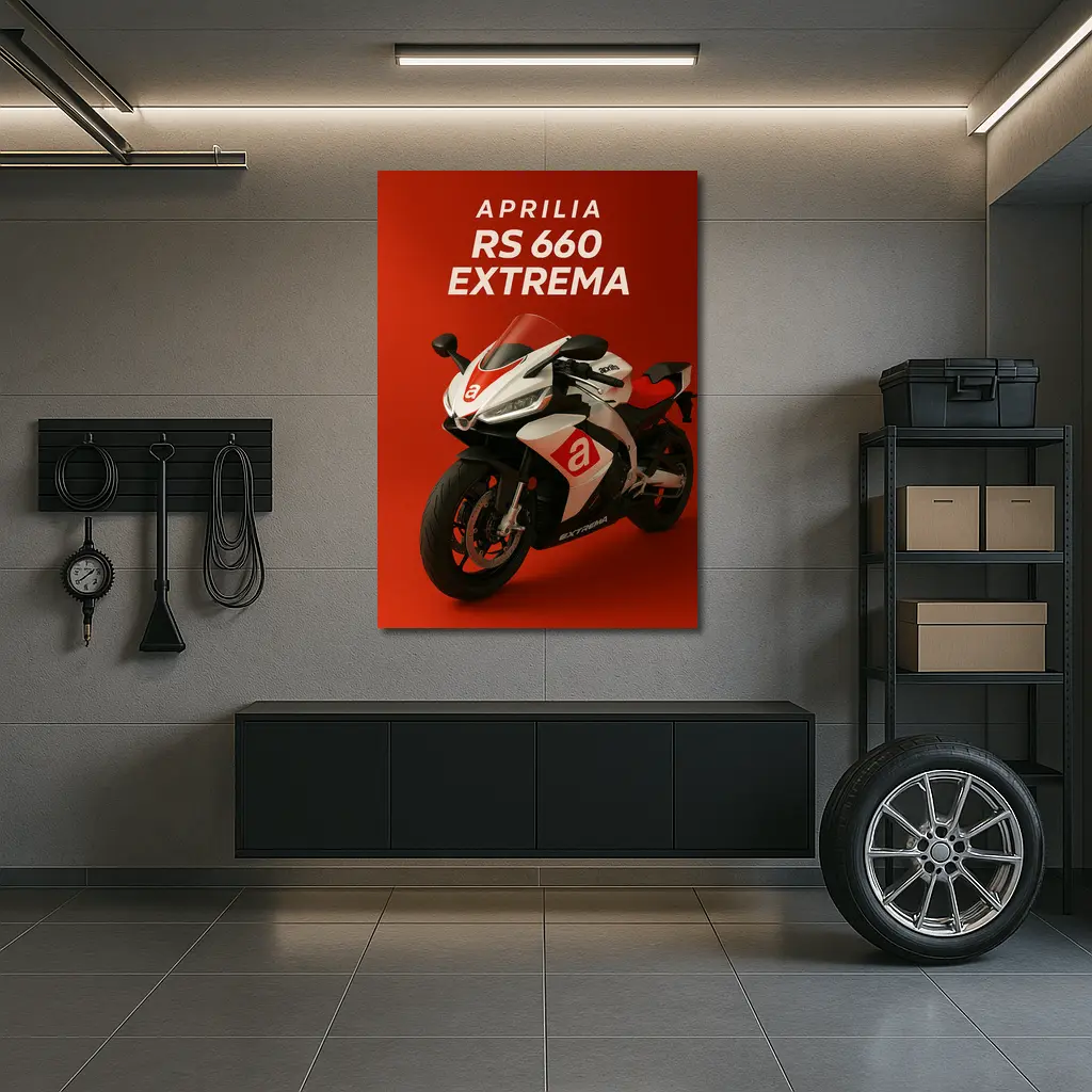 Aprilia RS 660 Extrema Red Background – Wall Art