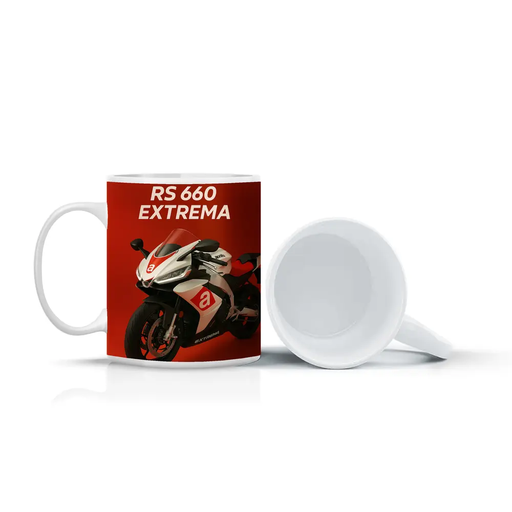 Aprilia RS 660 Extrema Red Background – Mugs