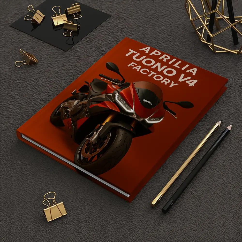 Aprilia Tuono V4 Factory Red Background – Notebooks