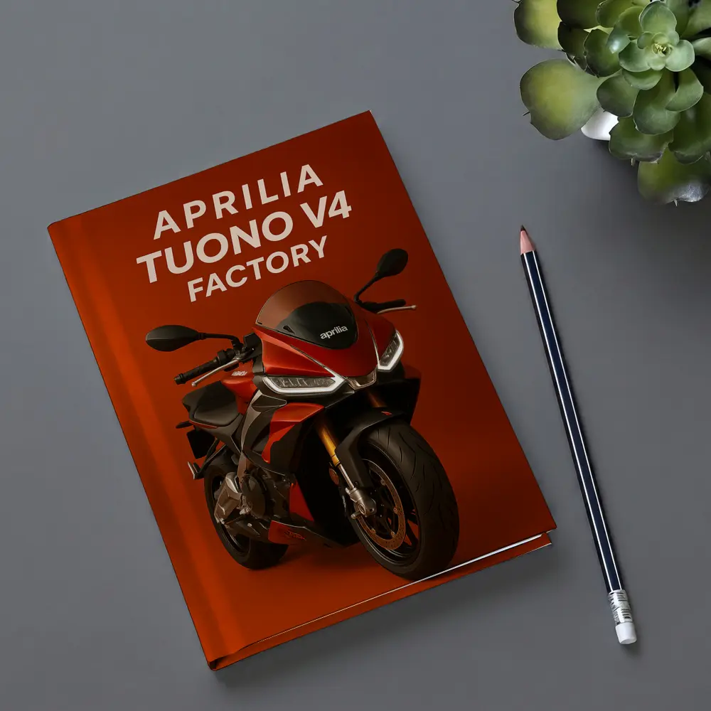 Aprilia Tuono V4 Factory Red Background – Notebooks