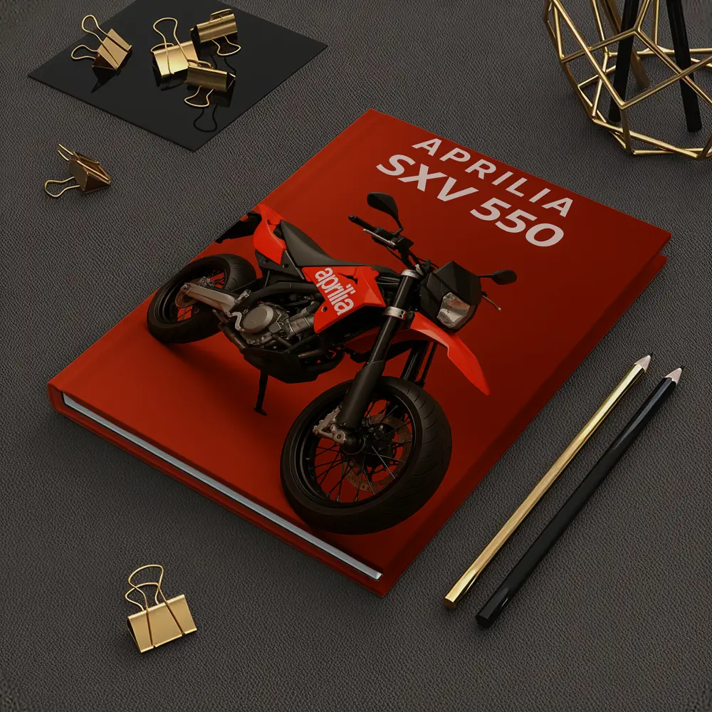 Aprilia SXV 550 Supermoto Red Background – Notebooks