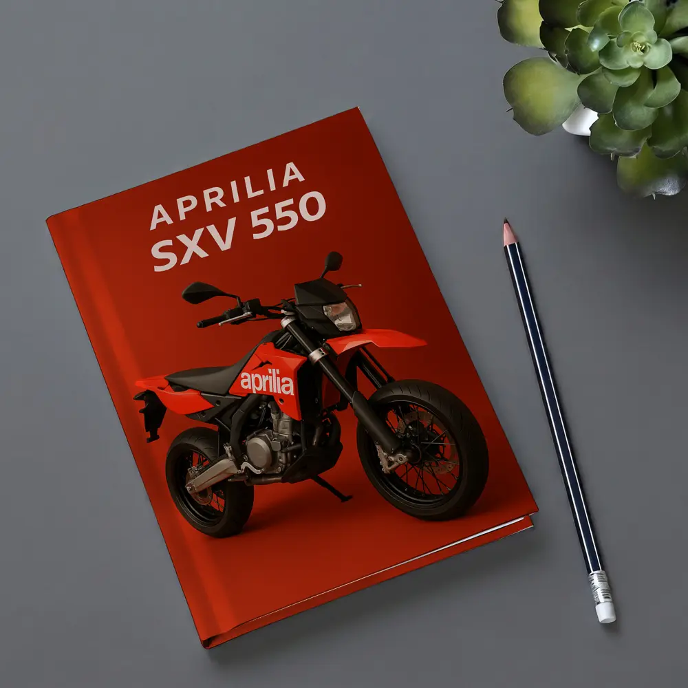 Aprilia SXV 550 Supermoto Red Background – Notebooks