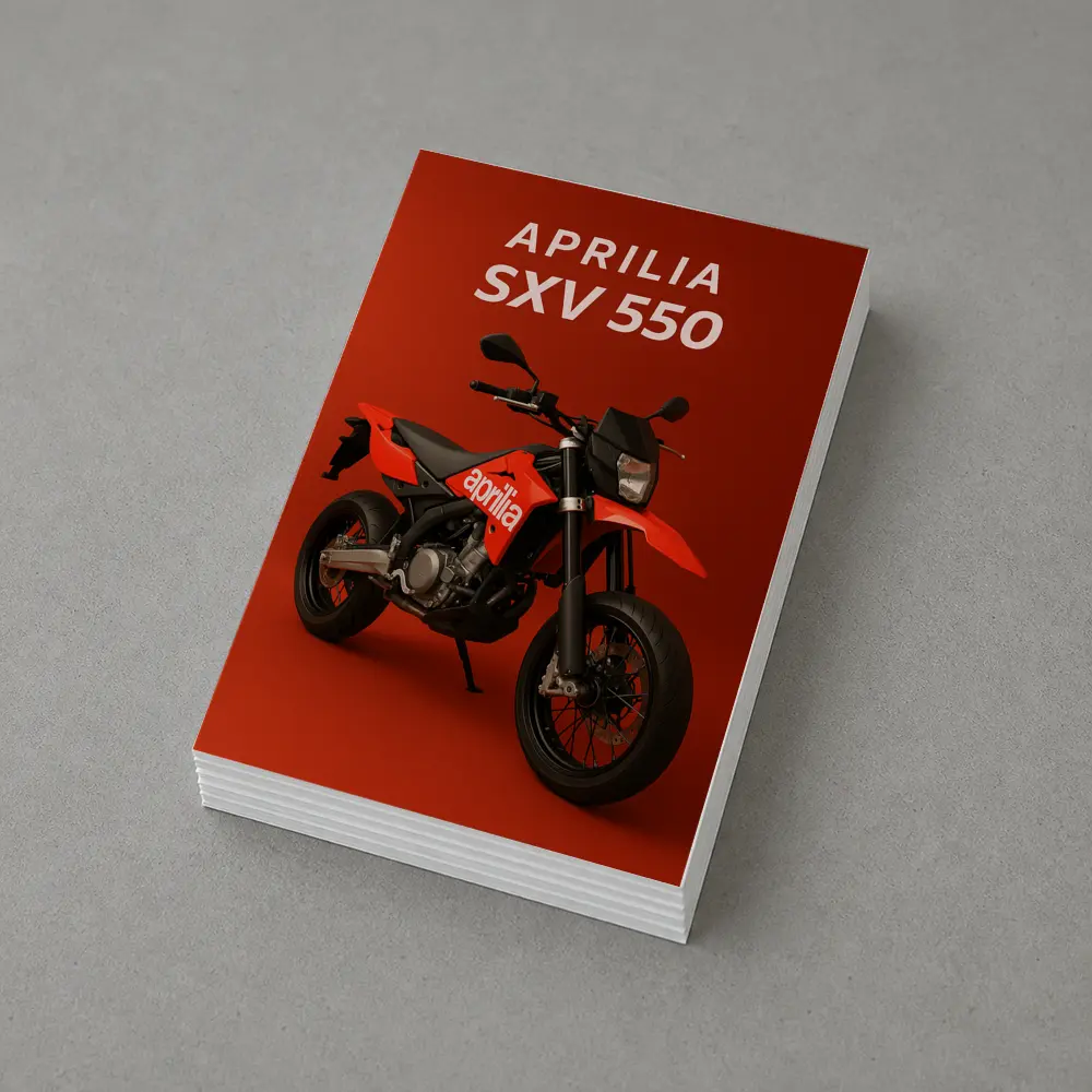 Aprilia SXV 550 Supermoto Red Background – Postcards