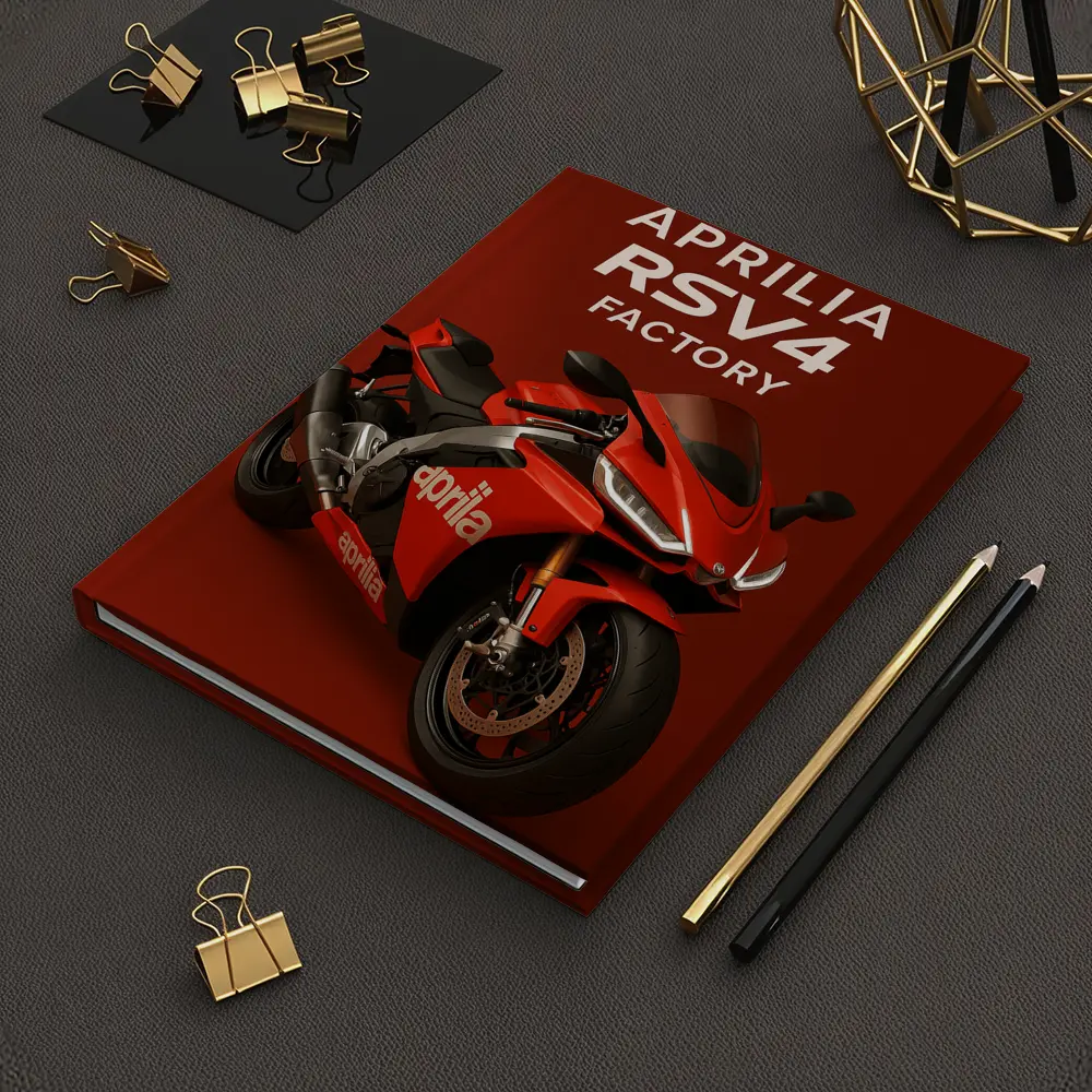 Aprilia RSV4 Factory Red Sport Bike – Notebooks
