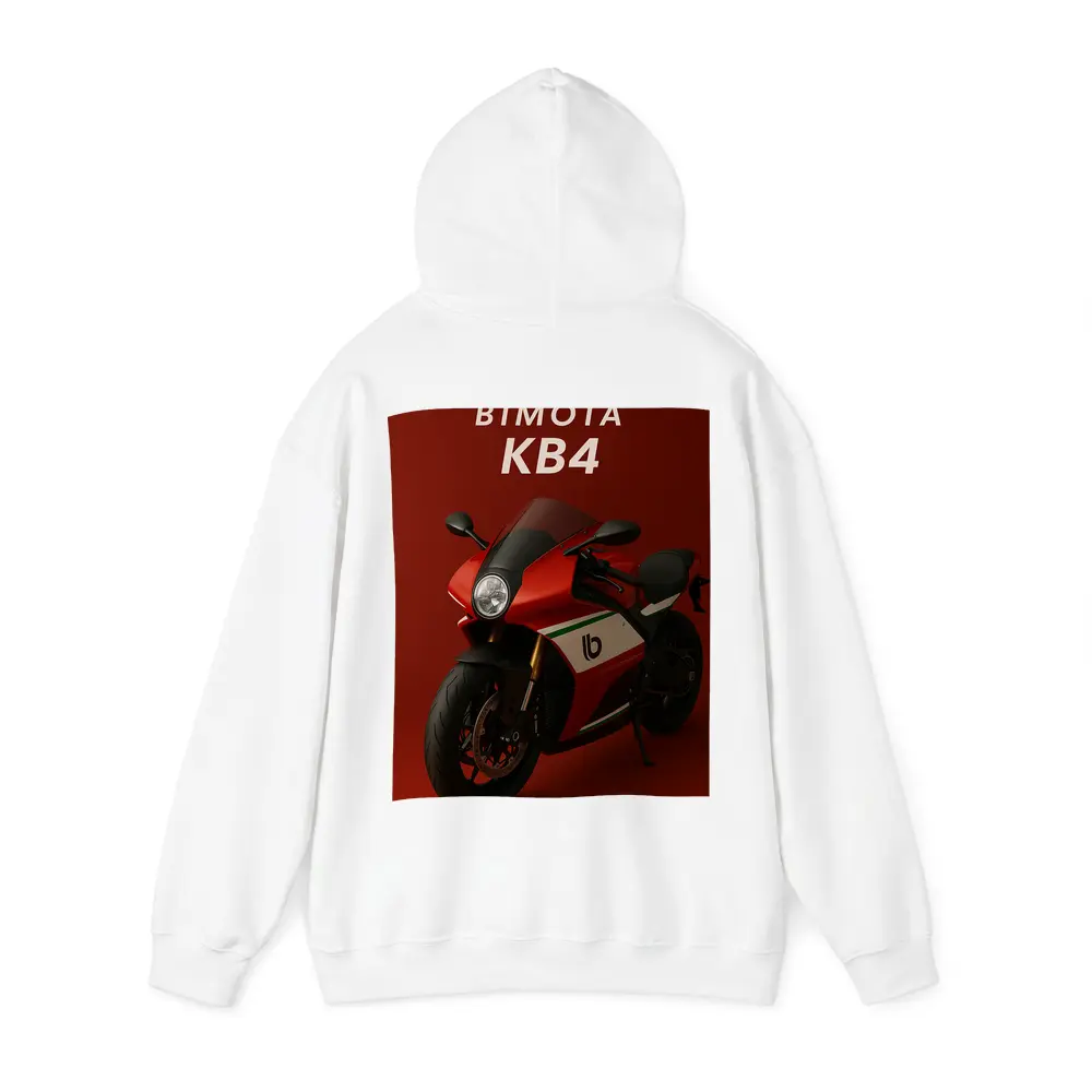Bimota KB4 Sport Bike Red Background – Hoodies