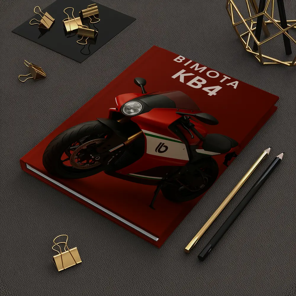 Bimota KB4 Sport Bike Red Background – Notebooks