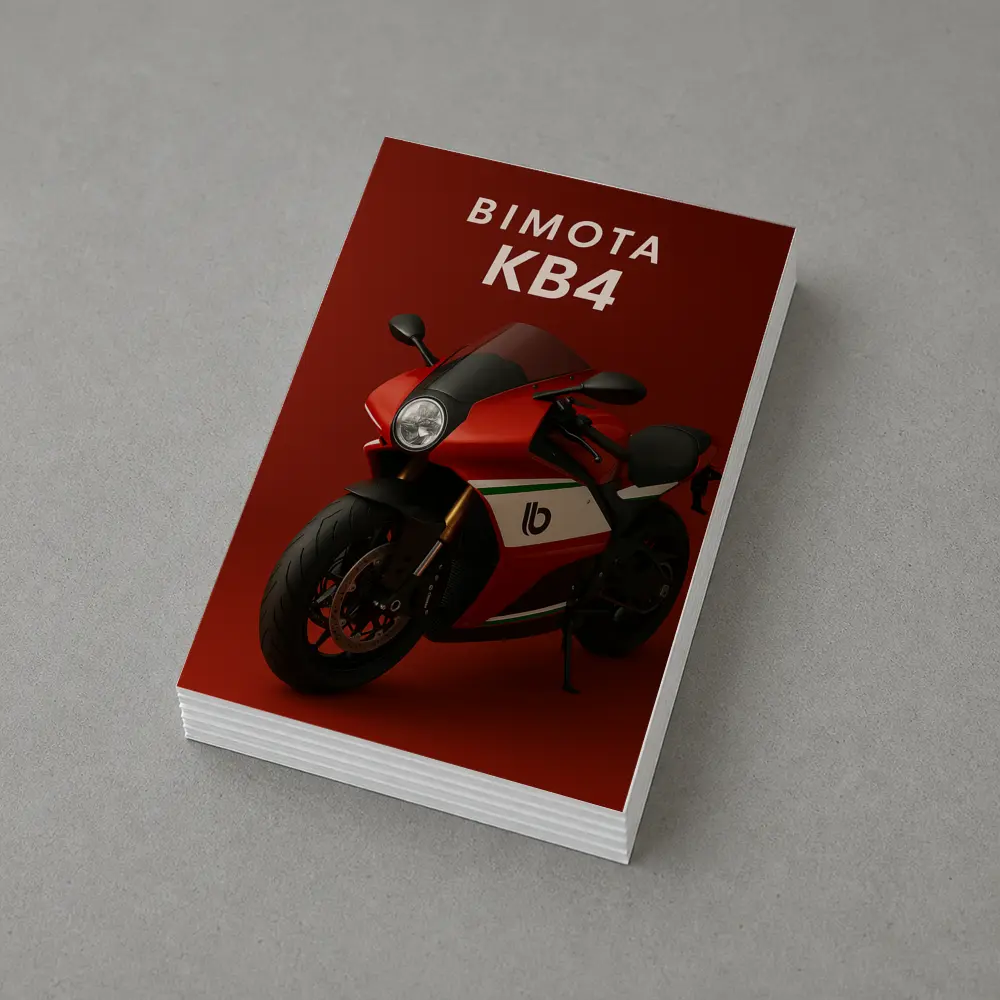 Bimota KB4 Sport Bike Red Background – Postcards