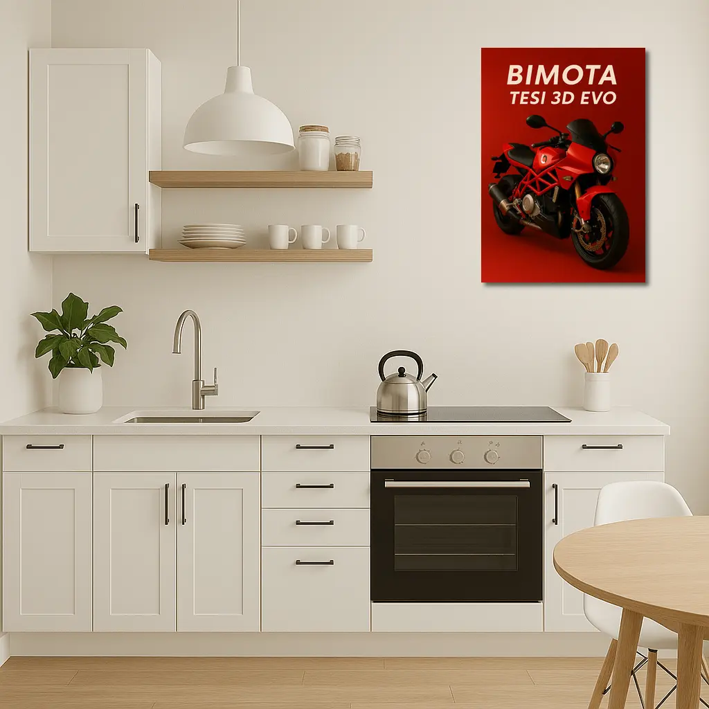 Bimota Tesi 3D Evo Red Motorcycle Art – Wall Art