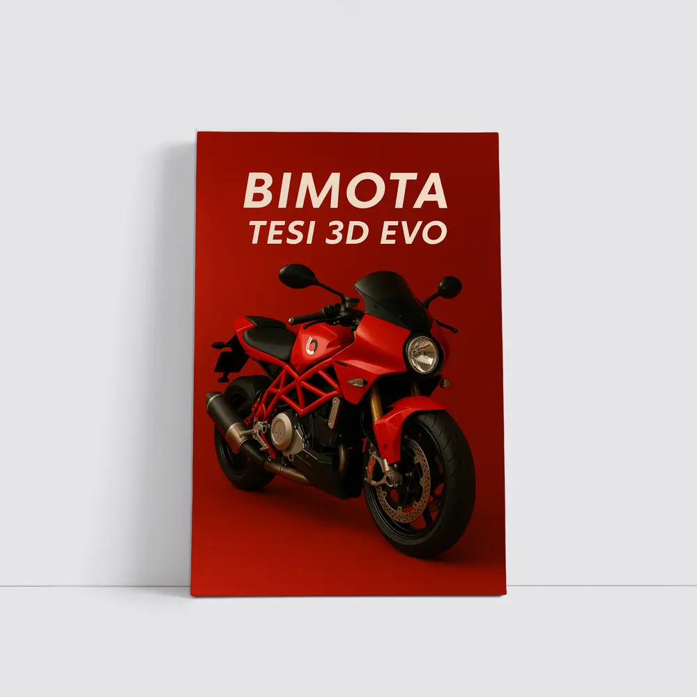 Bimota Tesi 3D Evo Red Motorcycle Art – Wall Art