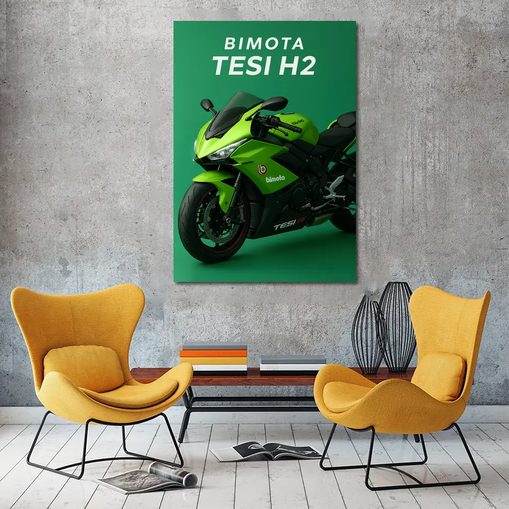 Bimota Tesi H2 Green Sport Bike – Wall Art