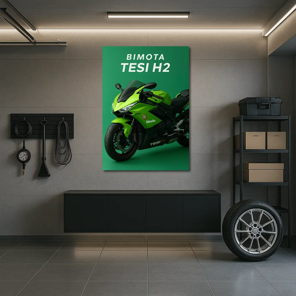Bimota Tesi H2 Green Sport Bike – Wall Art