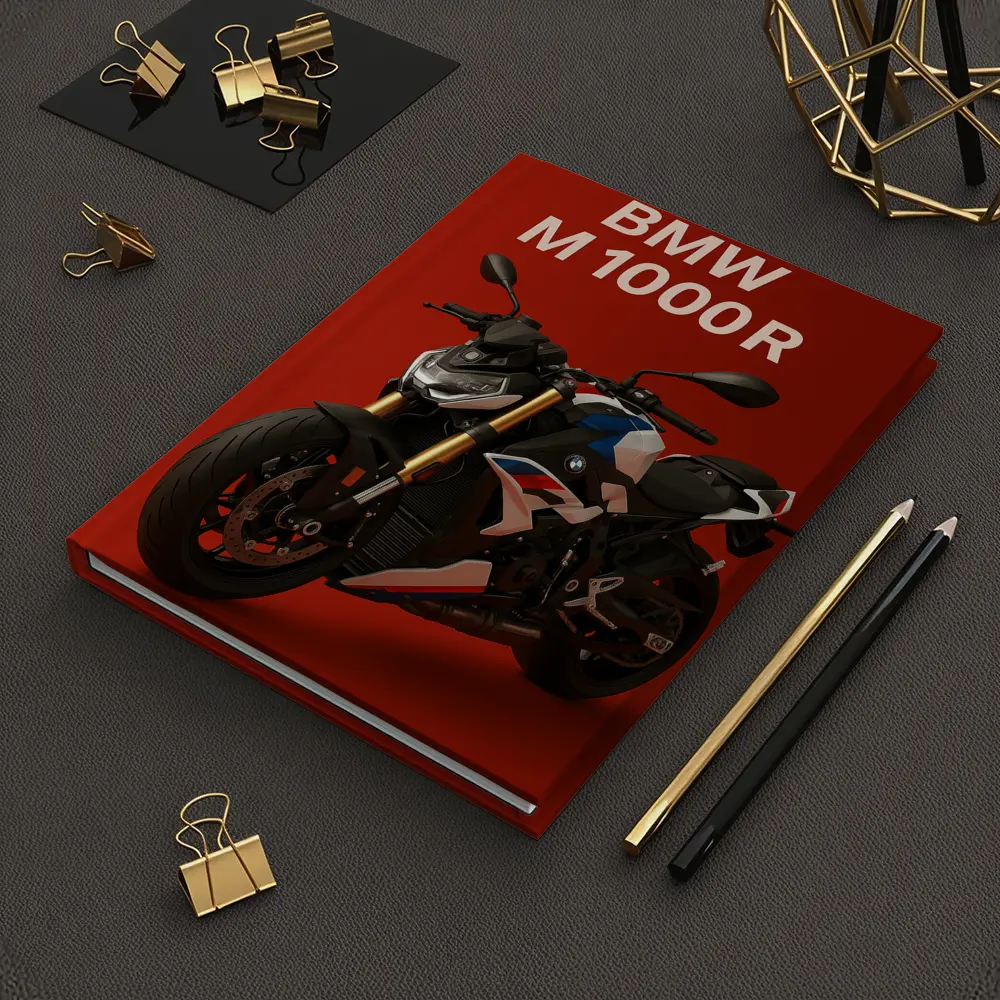 BMW M1000R Naked Bike Red Background – Notebooks