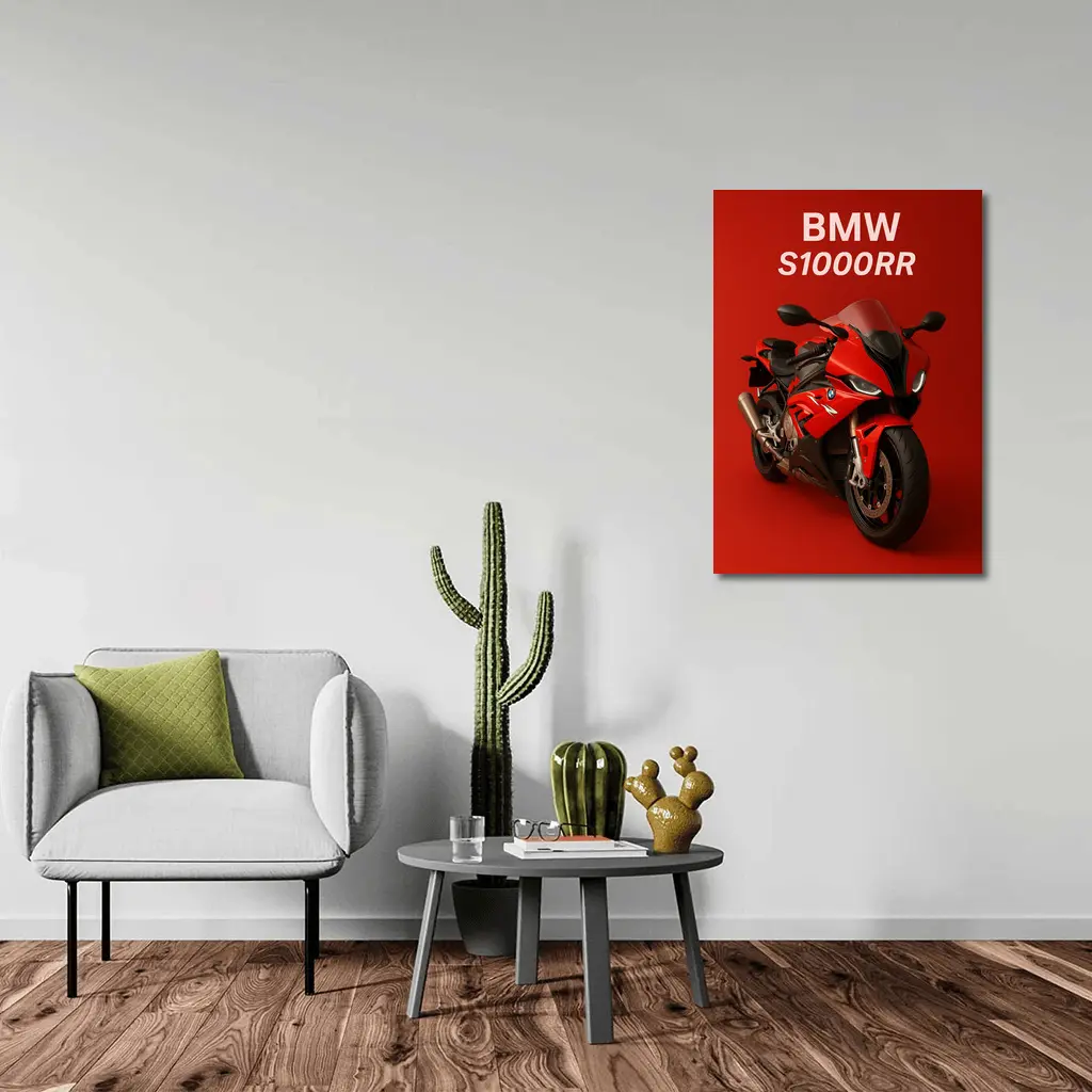 BMW S1000RR Red Sport Bike Art – Wall Art