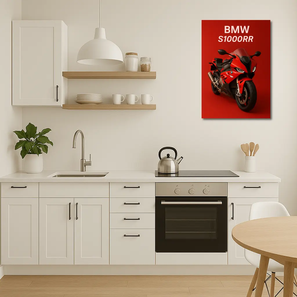 BMW S1000RR Red Sport Bike Art – Wall Art