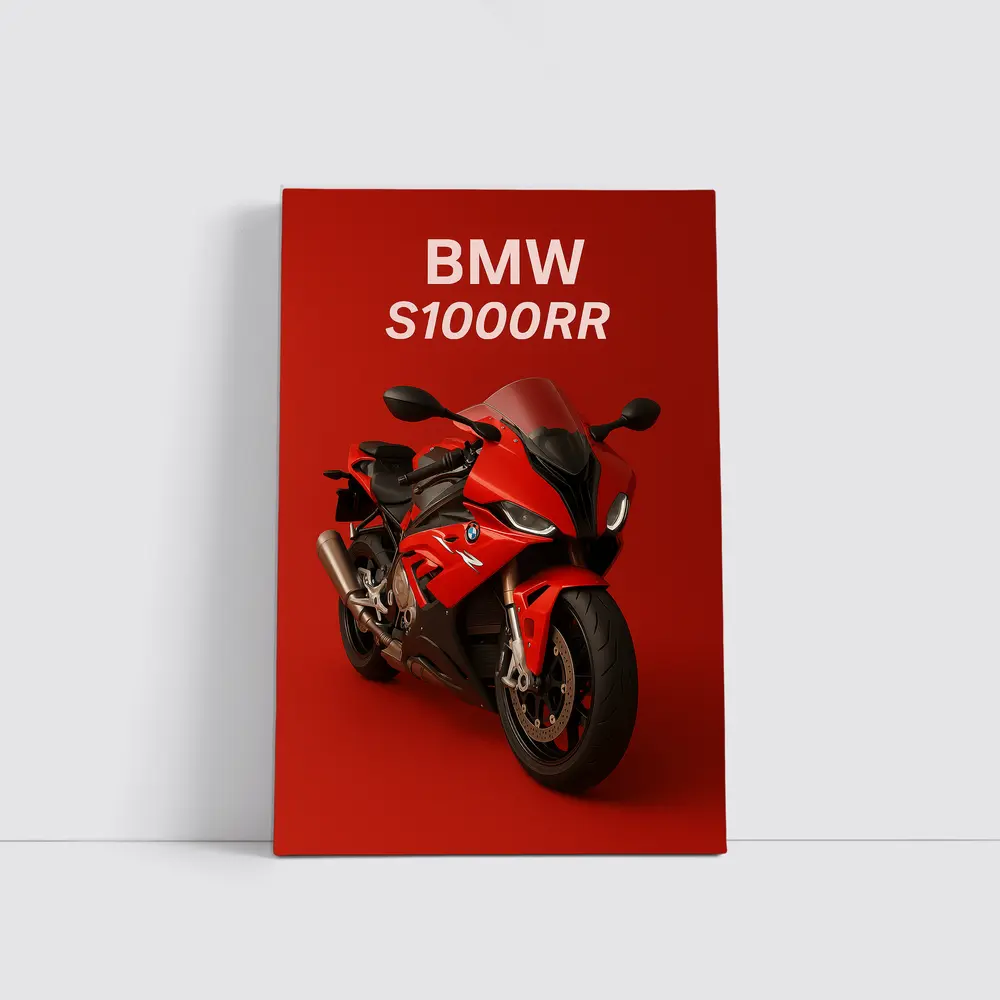 BMW S1000RR Red Sport Bike Art – Wall Art