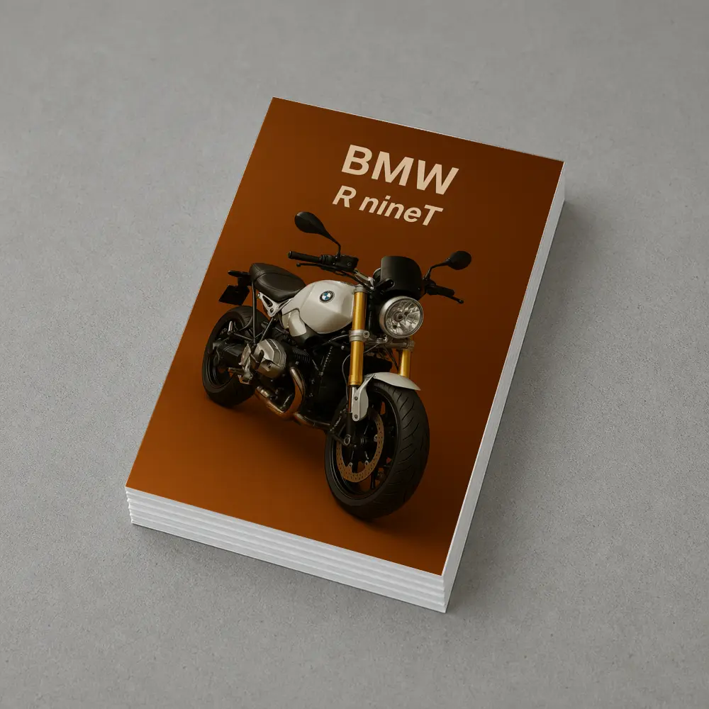BMW R nineT Motorcycle Brown Background – Postcards