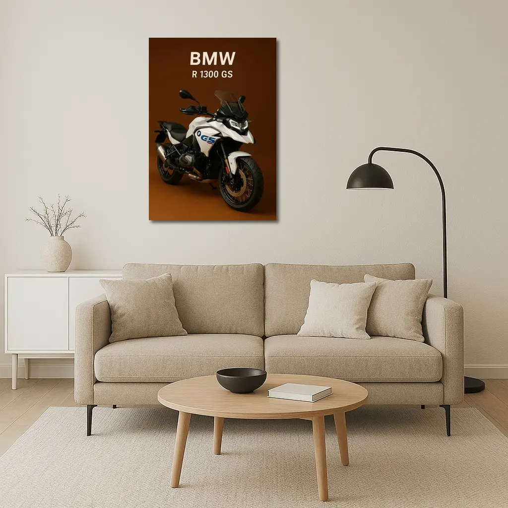 BMW R 1300 GS Adventure Motorcycle Brown Background – Wall Art