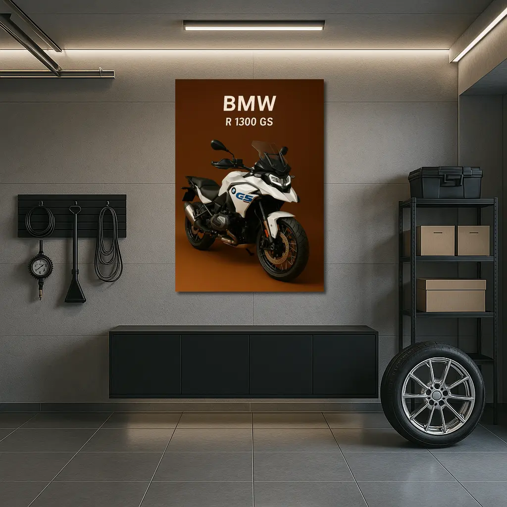 BMW R 1300 GS Adventure Motorcycle Brown Background – Wall Art
