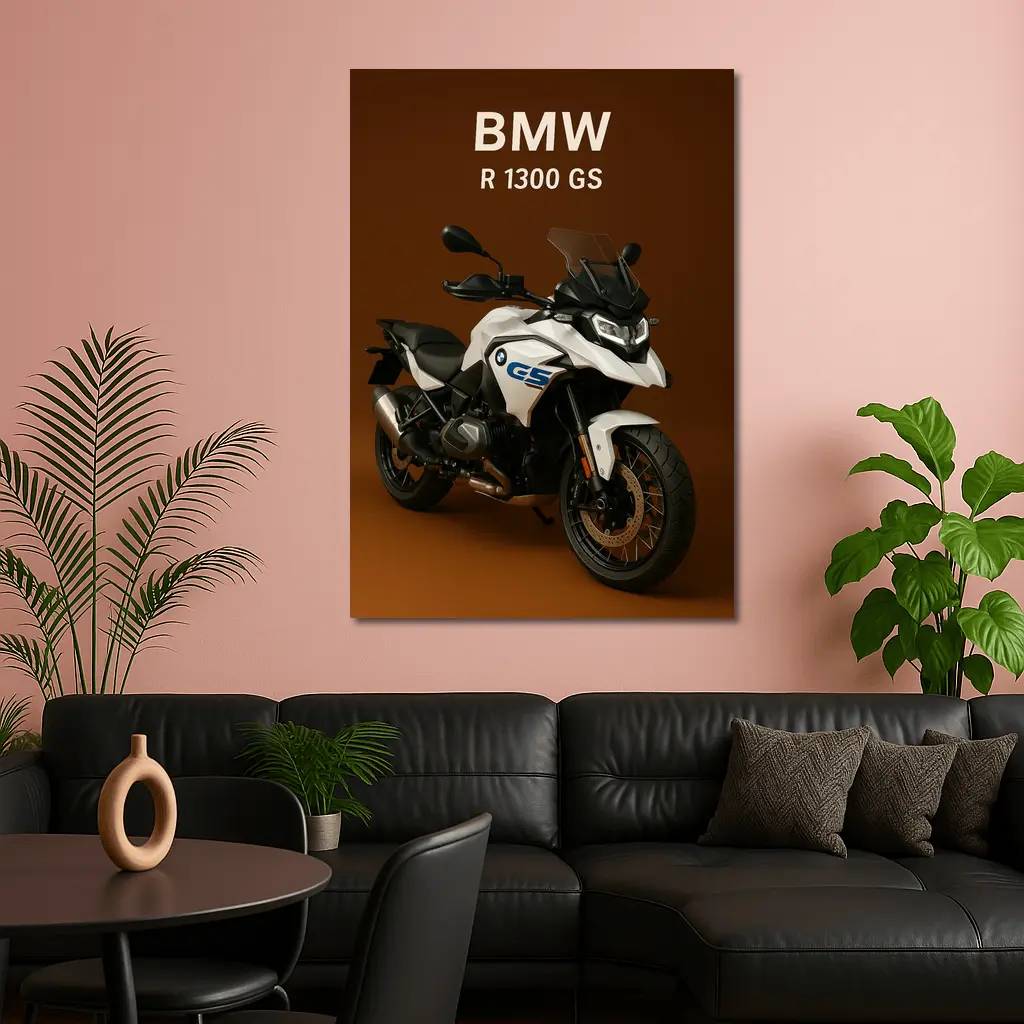 BMW R 1300 GS Adventure Motorcycle Brown Background – Wall Art