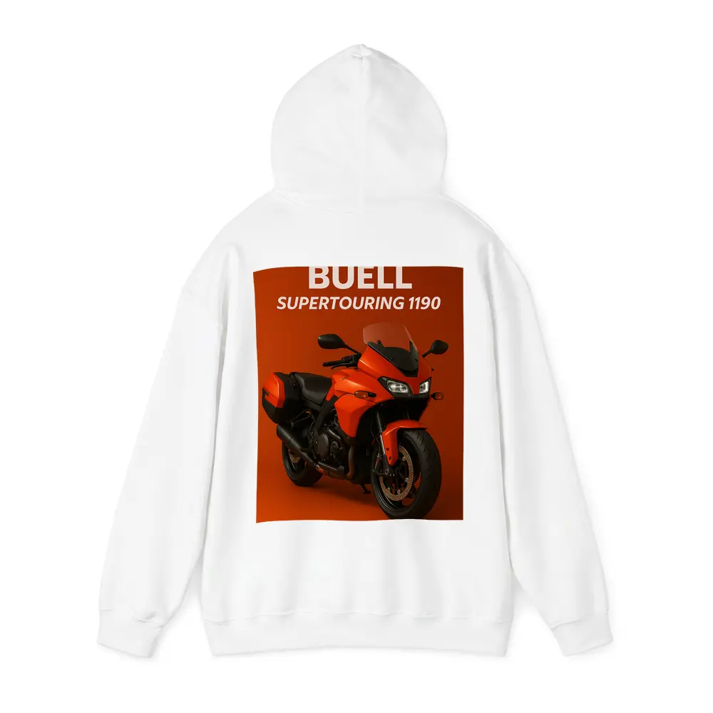 Buell Supertouring 1190 Motorcycle Orange Background – Hoodies