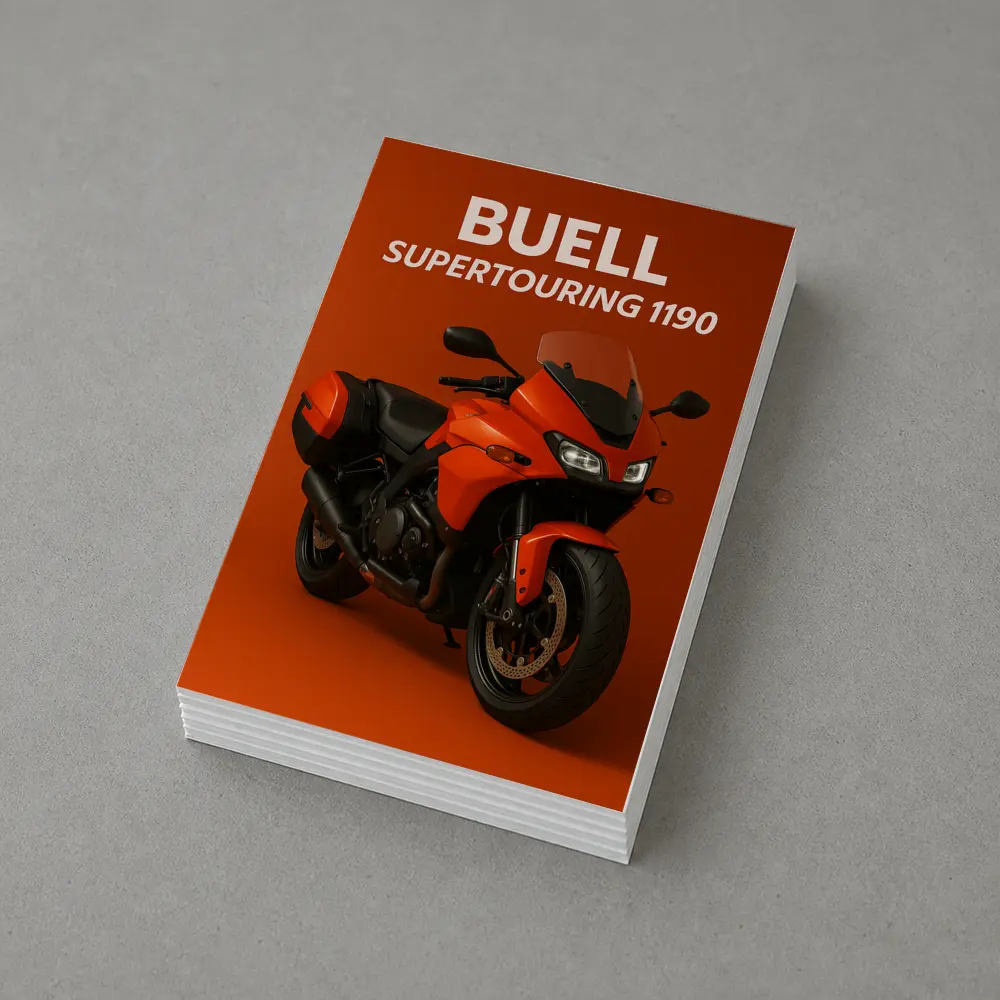 Buell Supertouring 1190 Motorcycle Orange Background – Postcards