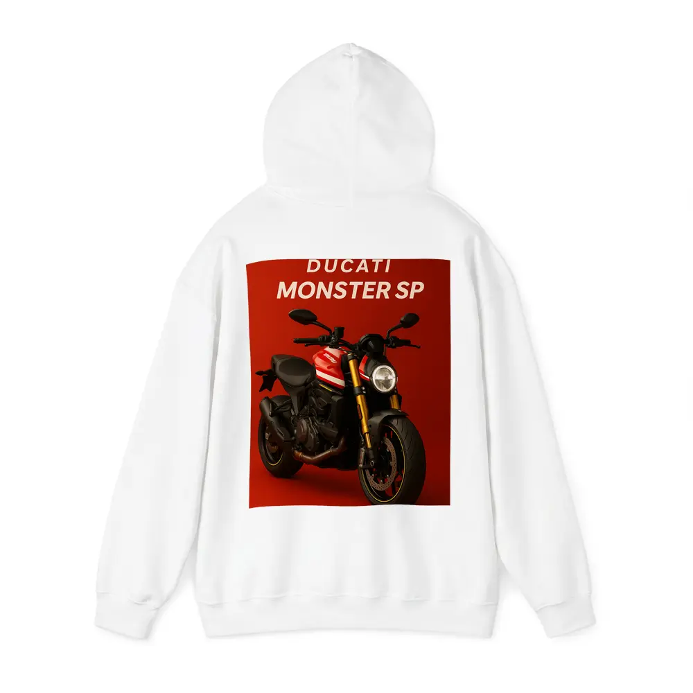 Ducati Monster SP Motorcycle Red Background – Hoodies