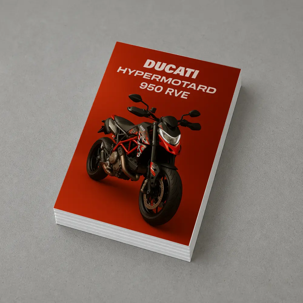 Ducati Hypermotard 950 RVE Red Background – Postcards