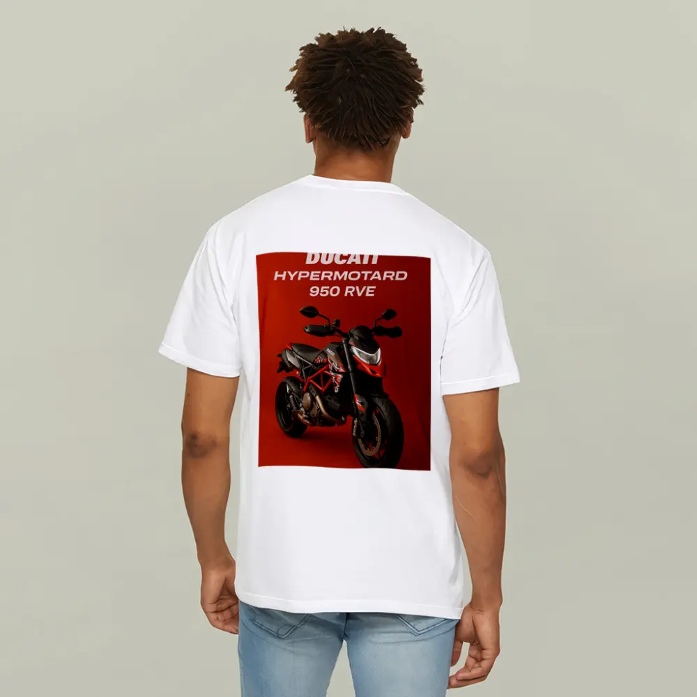 Ducati Hypermotard 950 RVE Red Background – T-Shirts