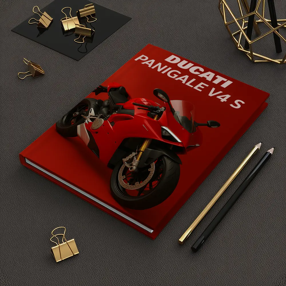Ducati Panigale V4 S Red Background – Notebooks