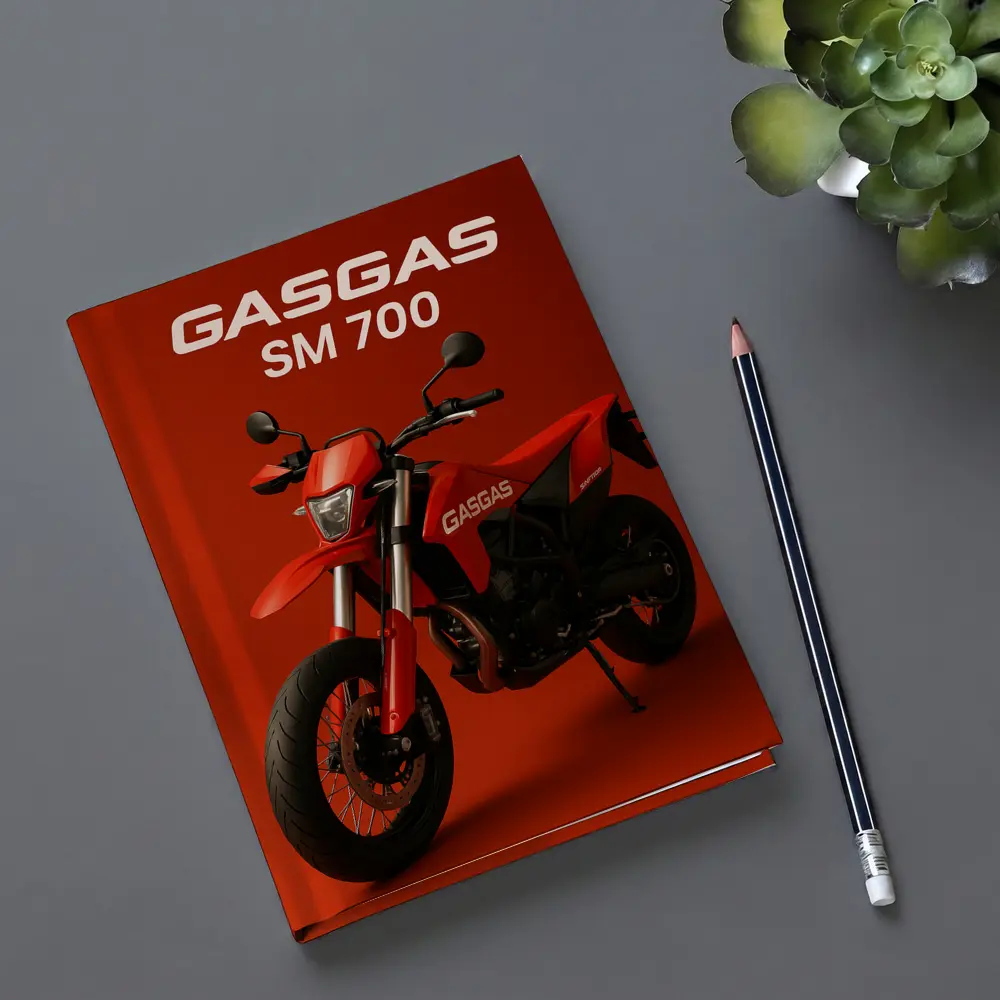 GASGAS SM 700 Motorcycle Red Background – Notebooks