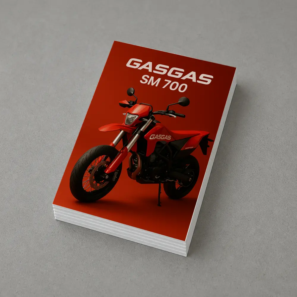GASGAS SM 700 Motorcycle Red Background – Postcards