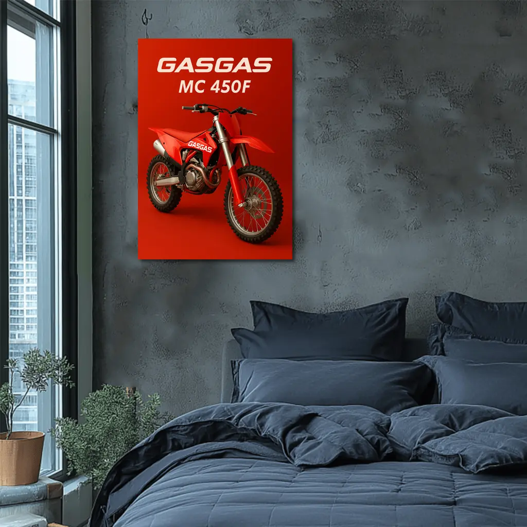 GASGAS MC 450F Red Motocross Dirt Bike – Wall Art