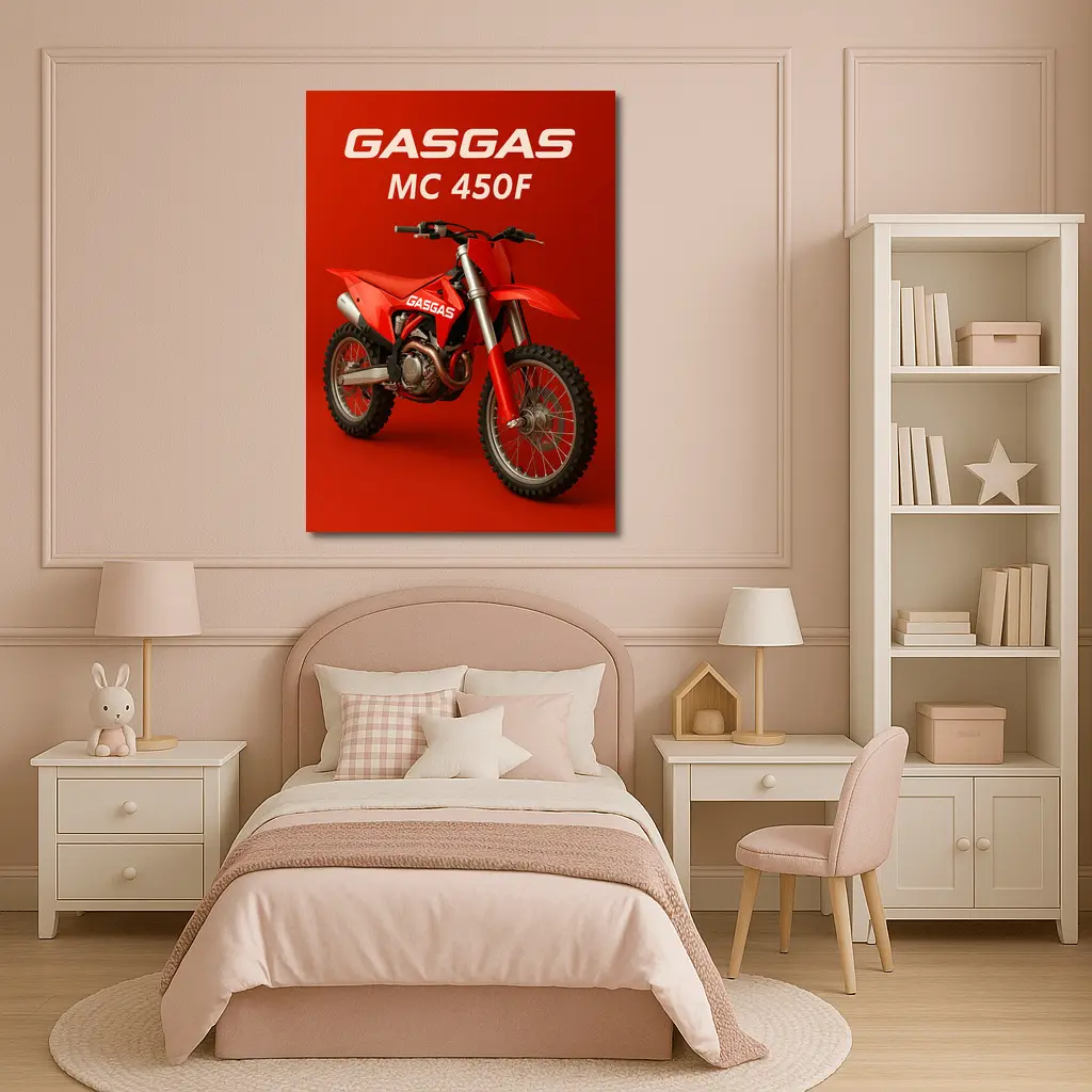 GASGAS MC 450F Red Motocross Dirt Bike – Wall Art