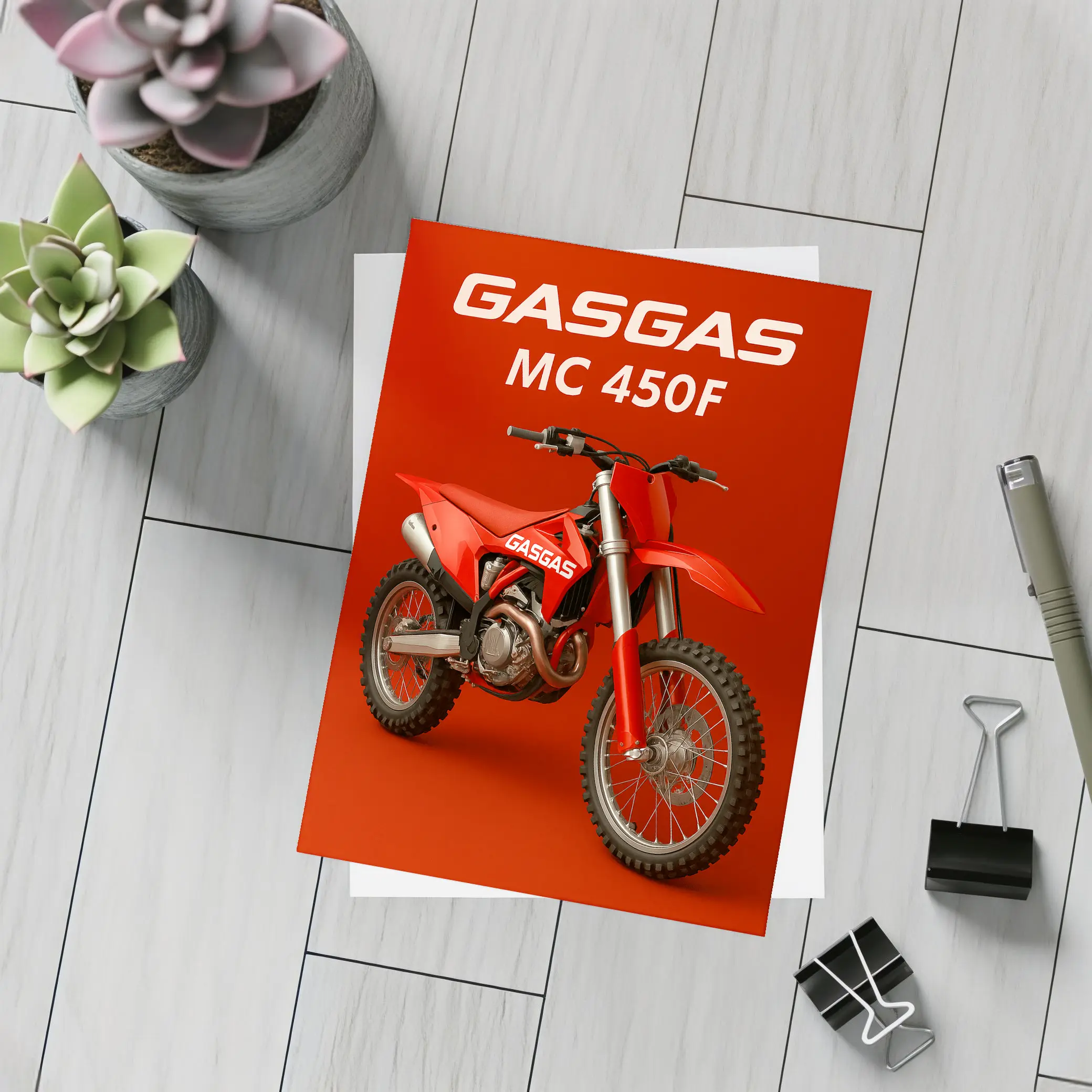 GASGAS MC 450F Red Motocross Dirt Bike – Postcards