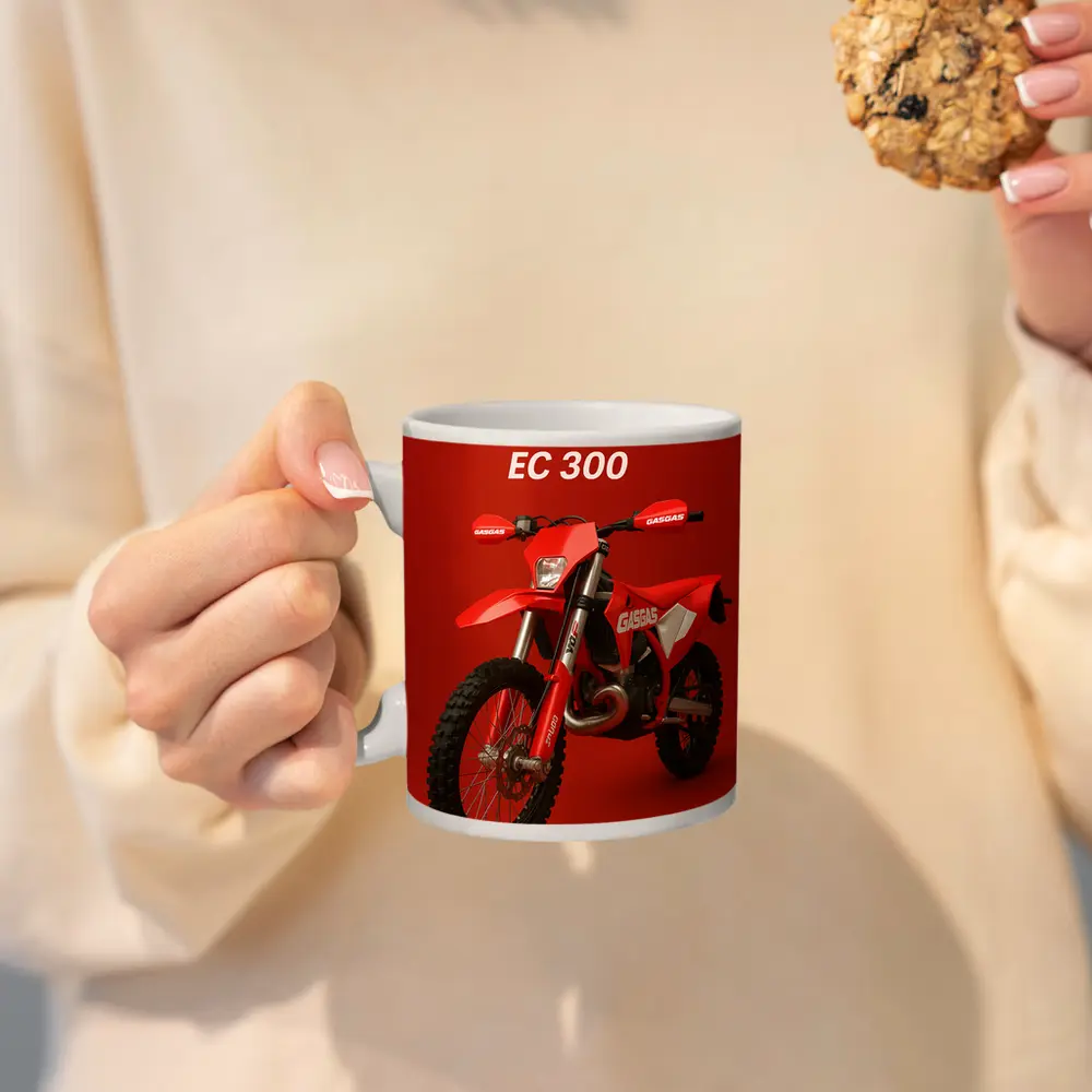 GASGAS EC 300 Dirt Bike Red Background – Mugs