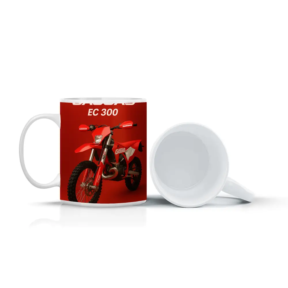 GASGAS EC 300 Dirt Bike Red Background – Mugs