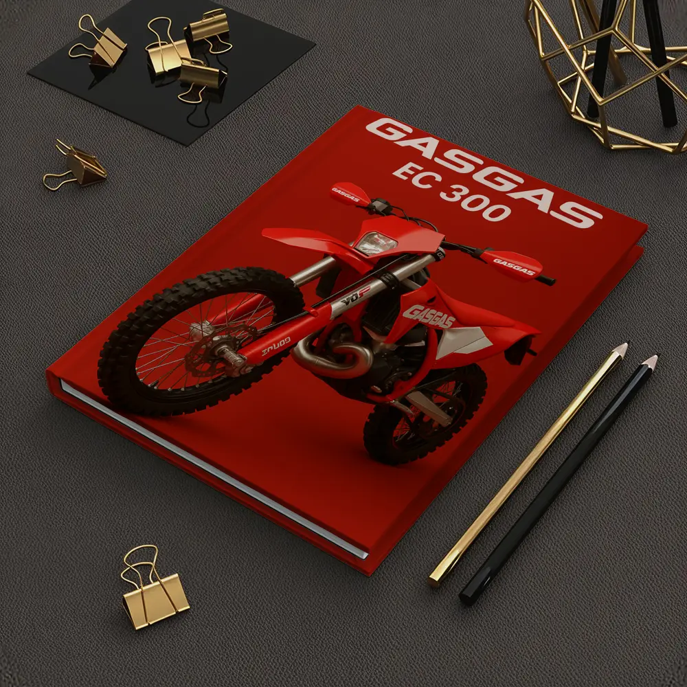 GASGAS EC 300 Dirt Bike Red Background – Notebooks